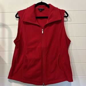 Women's‎ Red Lands End Vest Sz Medium 10/12